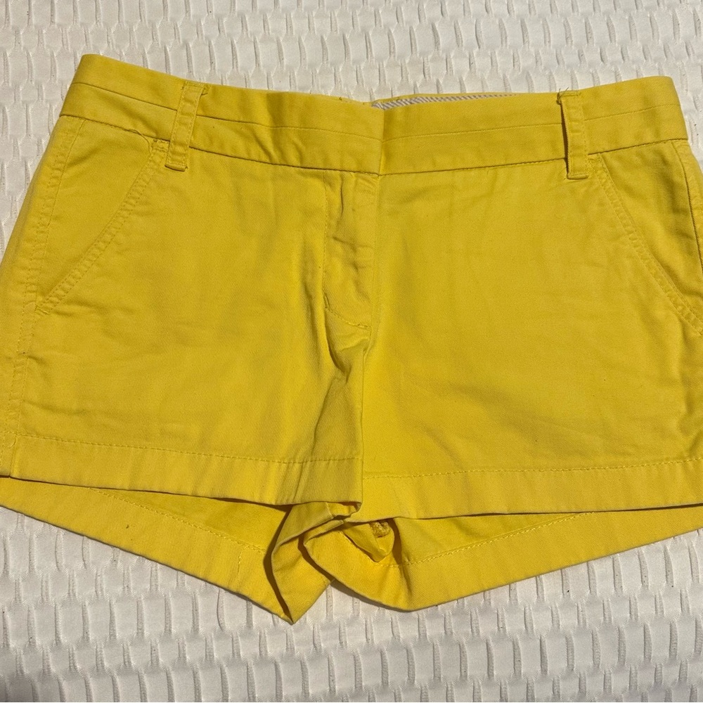 Canary Yellow JCrew Shorts- size 6- WORN ONCE!